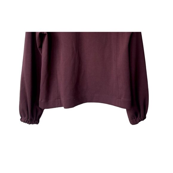 Soma Wknd Size S Soft Burgundy Red Tech Scuba Pullover Crewneck Sweatshirt - Picture 9 of 12